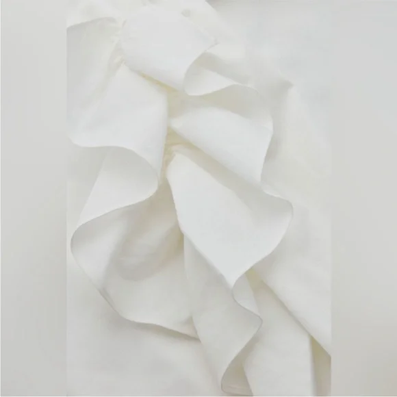 COS White Ruffle Sleeve Mini Dress - Picture 5 of 10